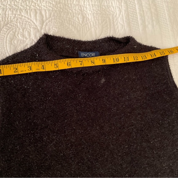 ENCORE, BLACK SLEEVELESS WOMEN SWEATER, SIZE: 3X - Picture 9 of 14